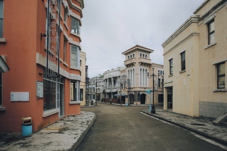 Empty City Street In Zhongshan, China 