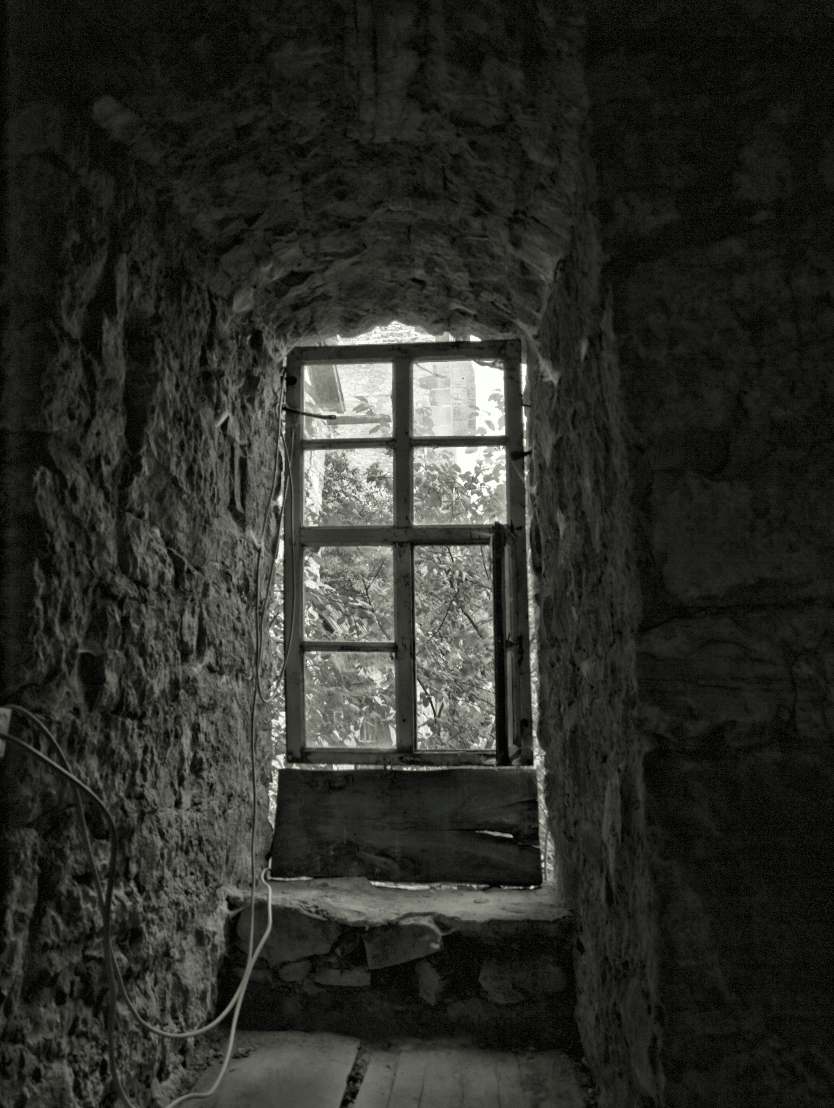 Free stock photo of black&white, monochrome, old window