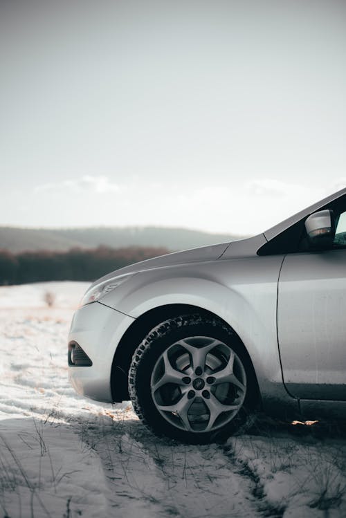 Photo of Silver Car Parked on Snow