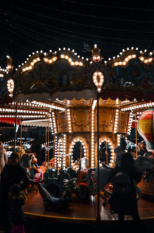 Foto profissional grátis de carrossel, feriado natal