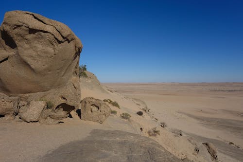 A Rock Formation under a Clear Blue Sky