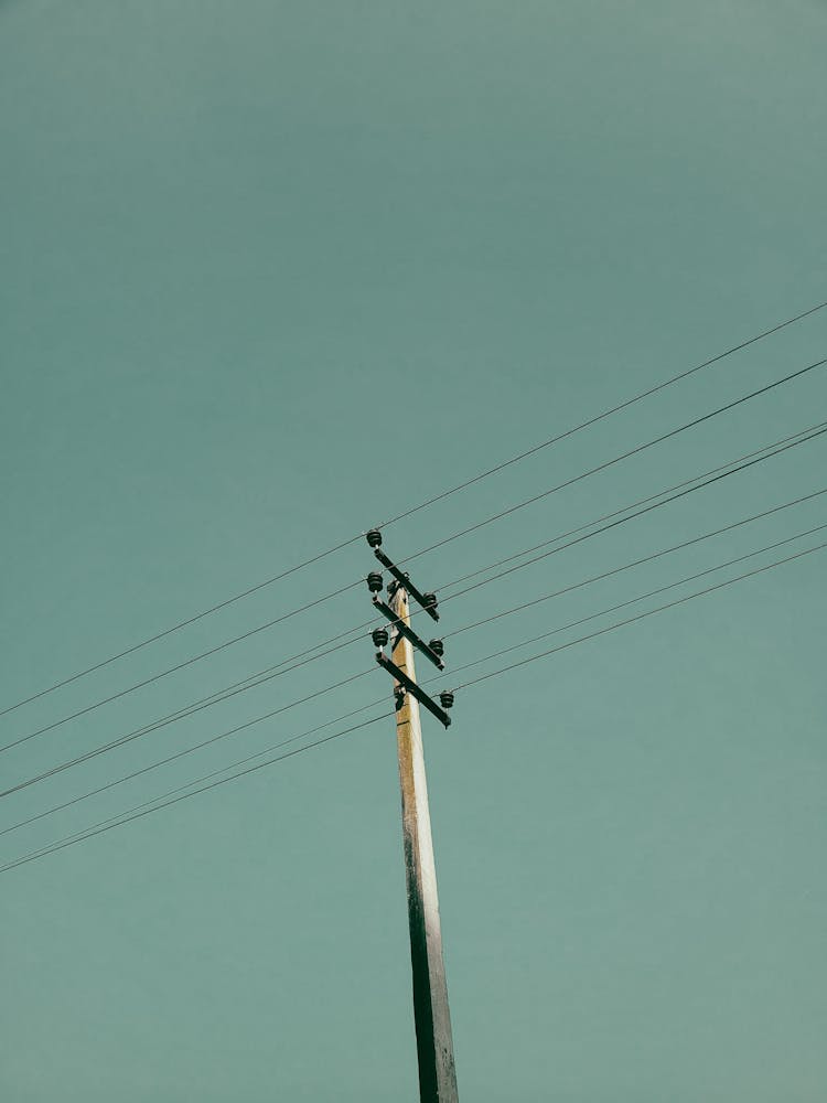 Post With Power Lines