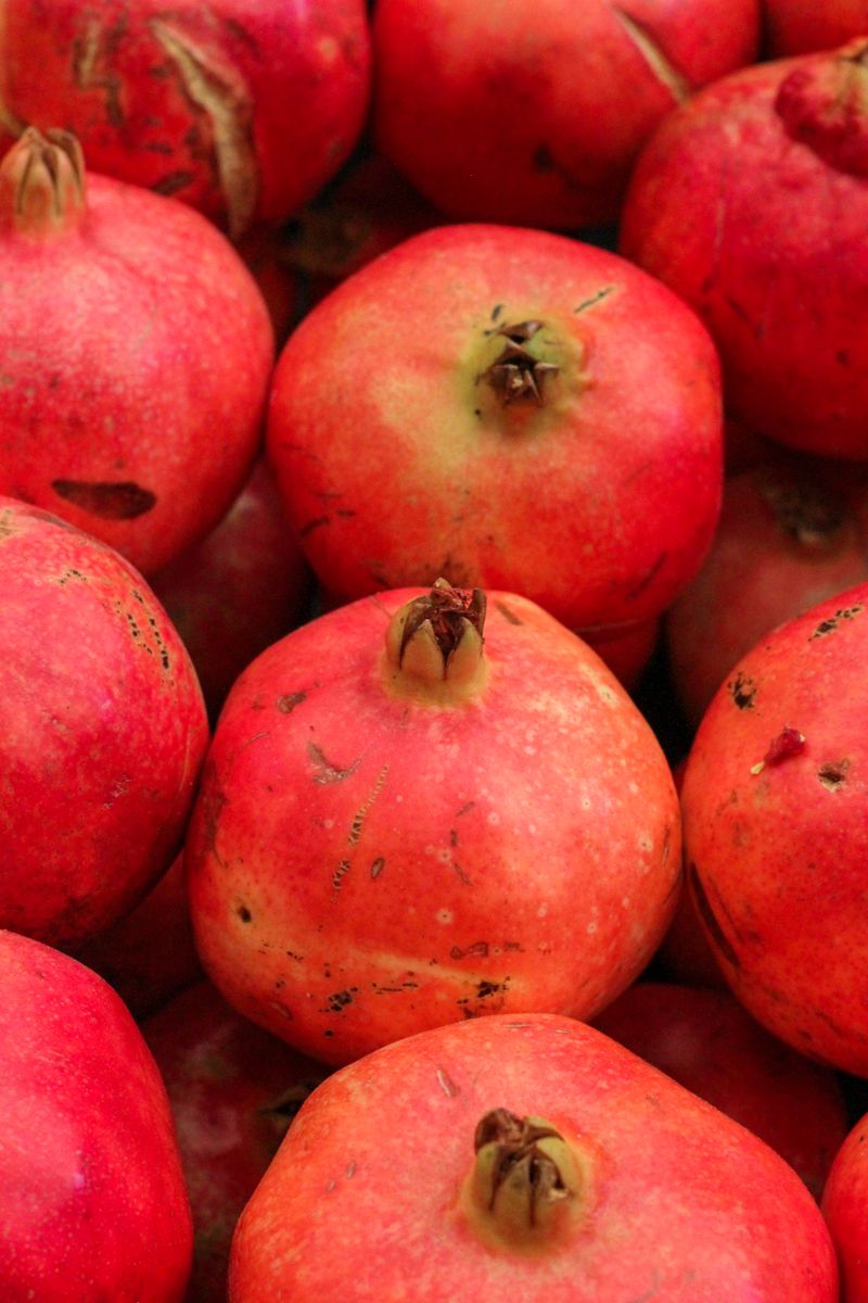 Fresh pomegranates close-up