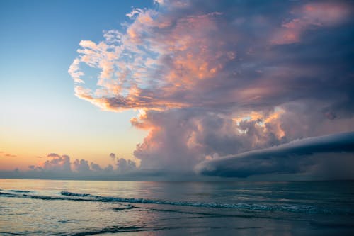 Scenic View of Ocean During Dawn