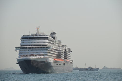 A Ferry Boat Traveling on Sea