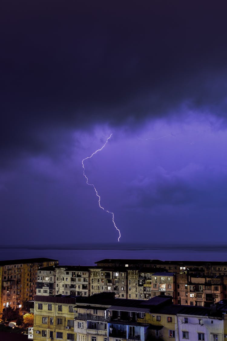 Lightning Trail In The Sky