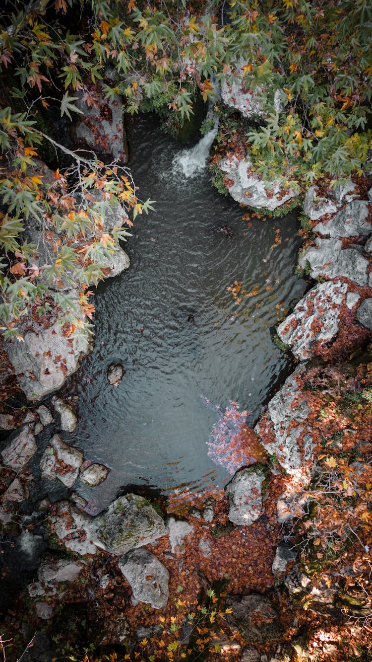 Rocks Surrounding A Body Of Water