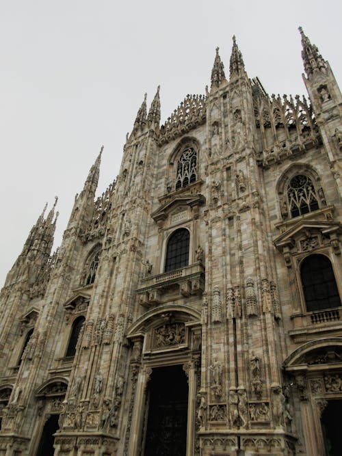 Ornamented Facade of Milan Cathedral