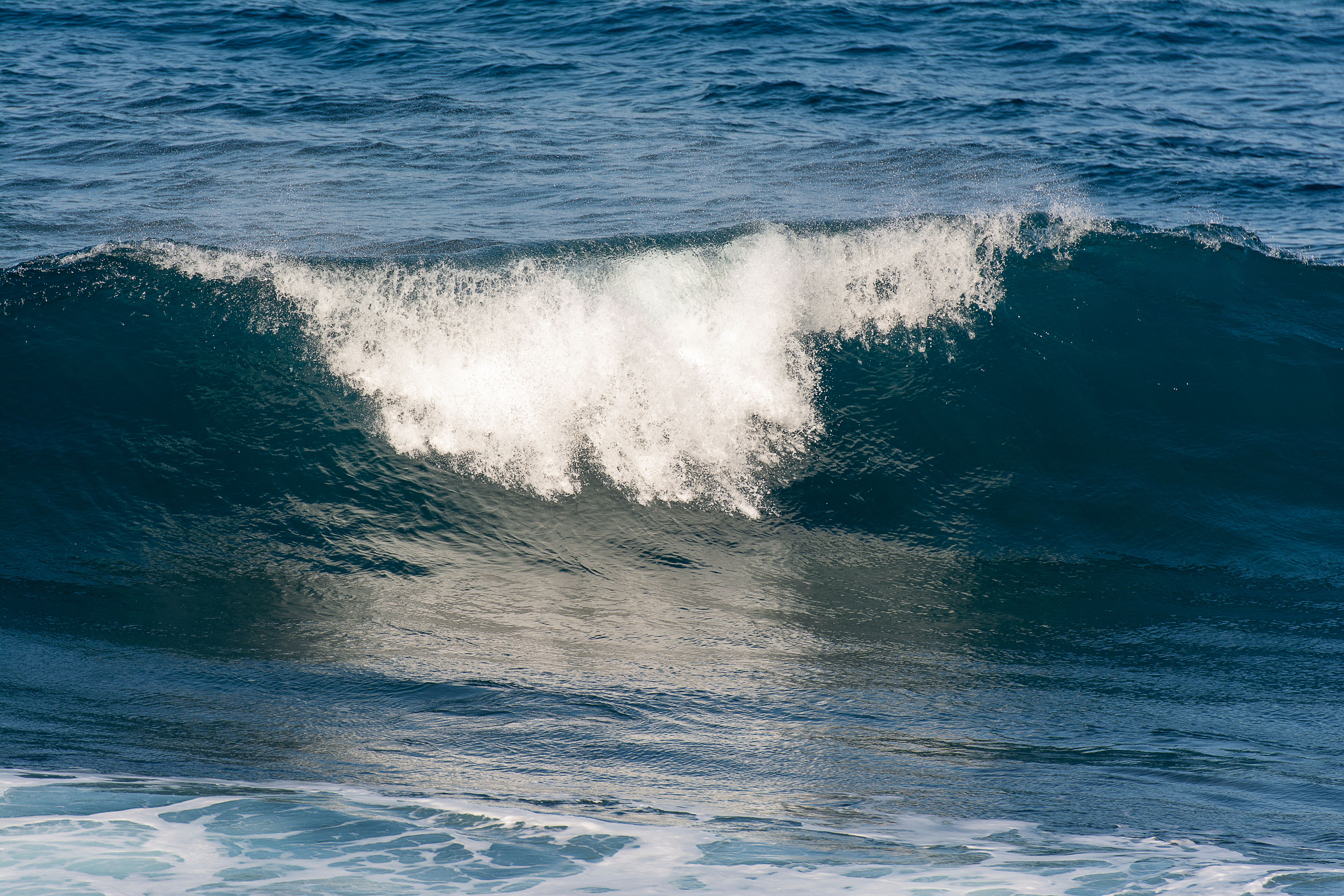 Dramatic ocean wave captured on the picturesque shores of Lanzarote.