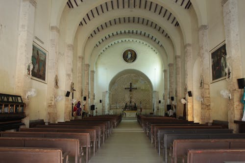 Aisle Inside an Old Church