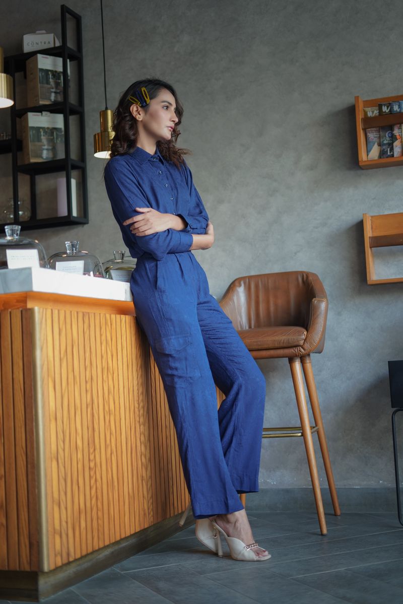 Black wide-leg jumpsuit chic date night outfit