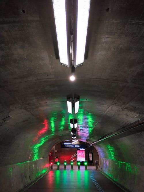 Tunnel with Lights Turned On