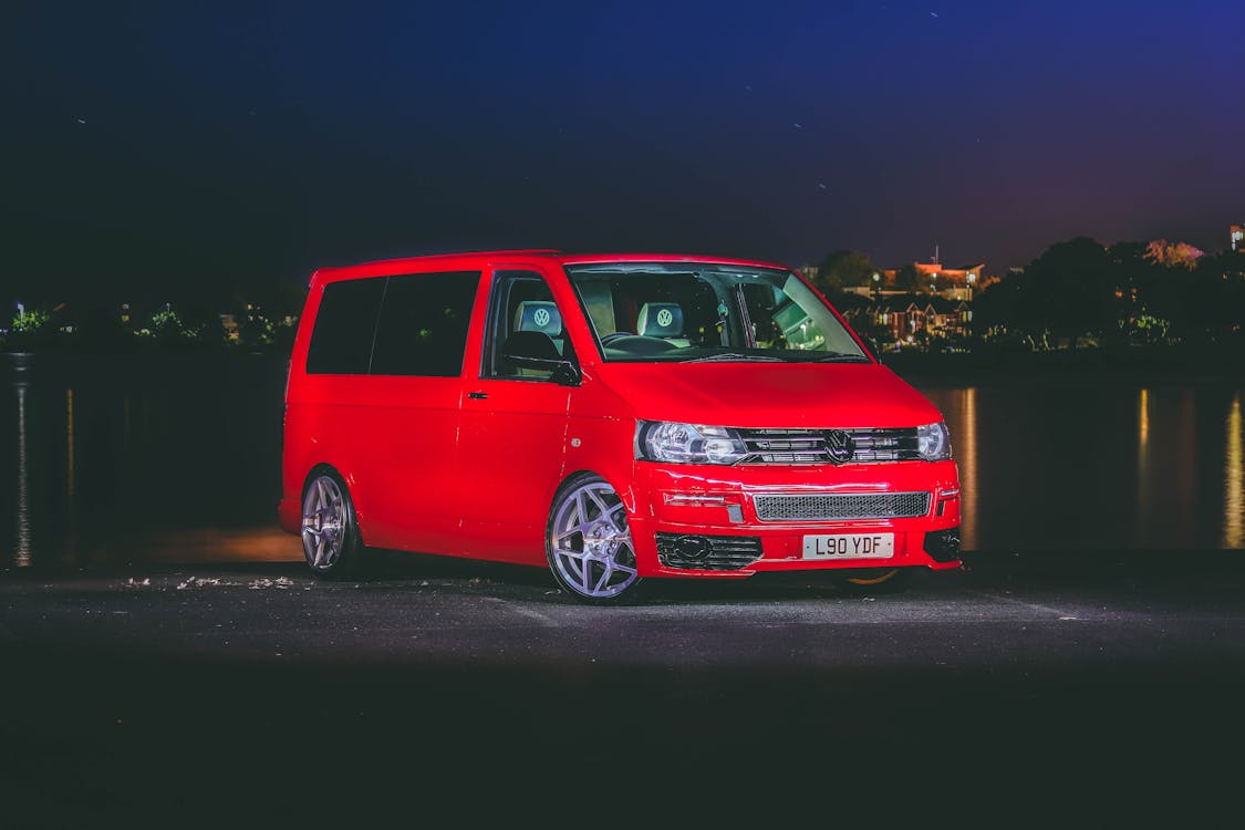 Photo of Red Volkswagen Van · Free Stock Photo