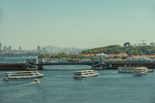 i̇stanbul 연인, 강, 다리의 무료 스톡 사진