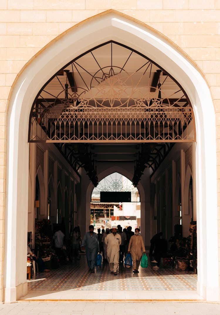 People Walking From Bazaar