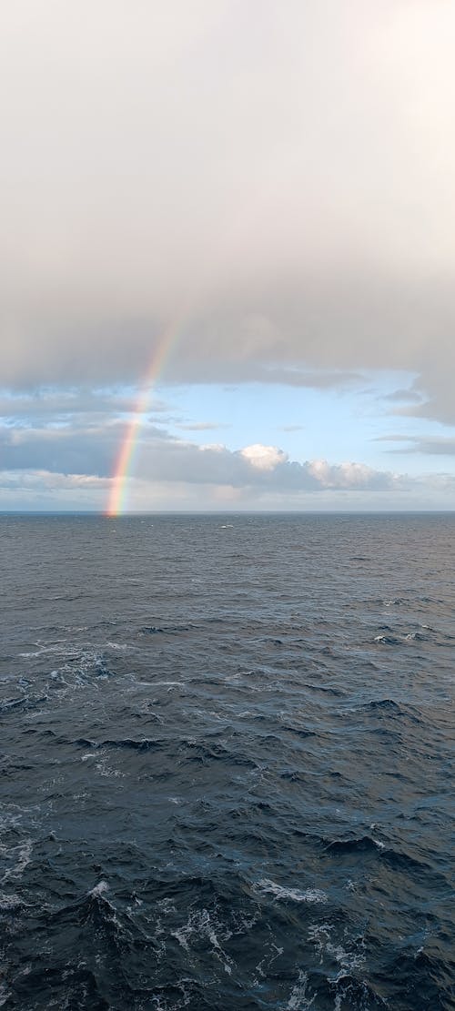 Kostnadsfri bild av havsutsikt, moln, regnbåge