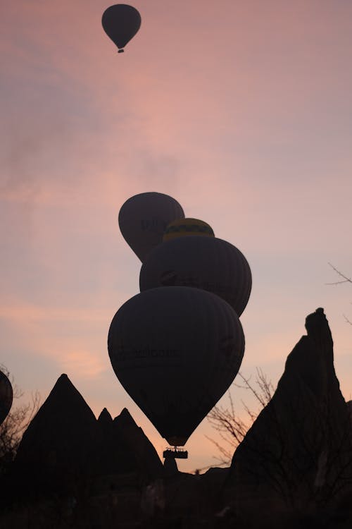 Hot Air Balloons in Cappadocia at Dusk