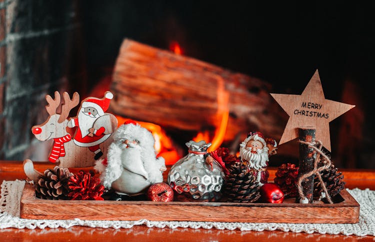 Christmas Decorations In Close Up Shot