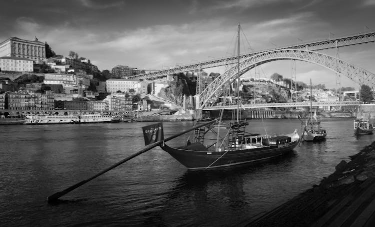 Boat Near The Dom Luis I Bridge