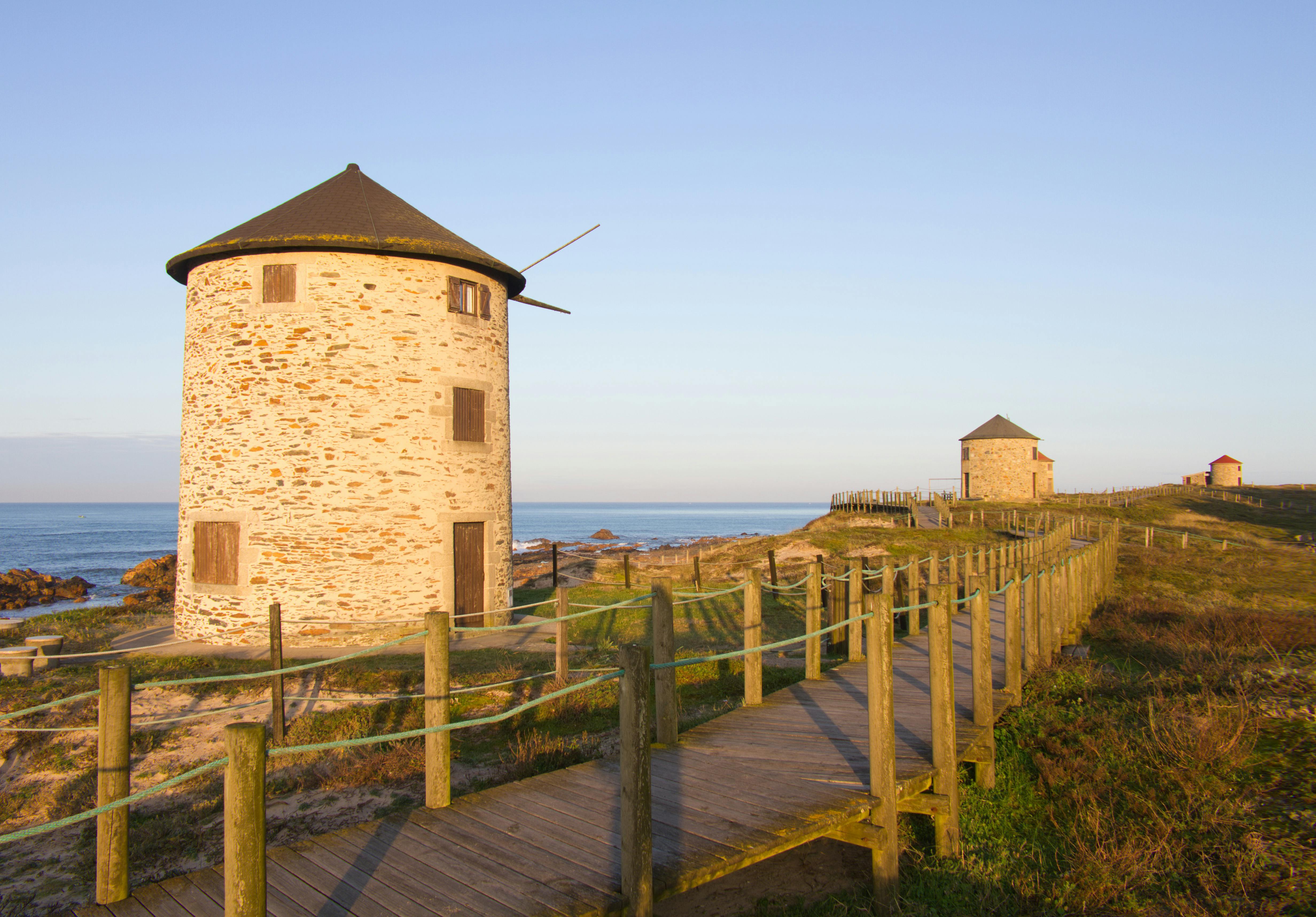 Free Round Buildings on the Apulia Beach in Portugal Stock Photo