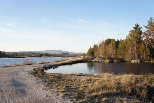 Dirt Road among Lakes