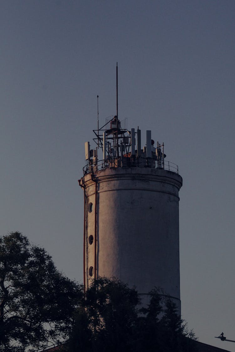 Clear Sky Over Tower With Installations