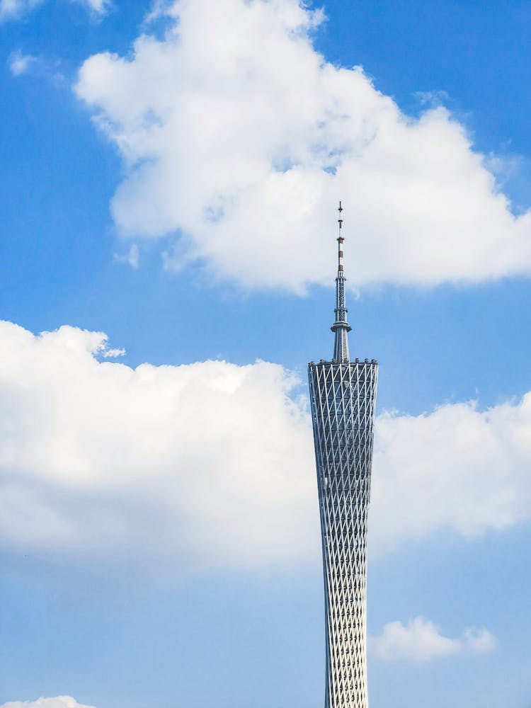 Guangzhou Tower Under Blue Sky