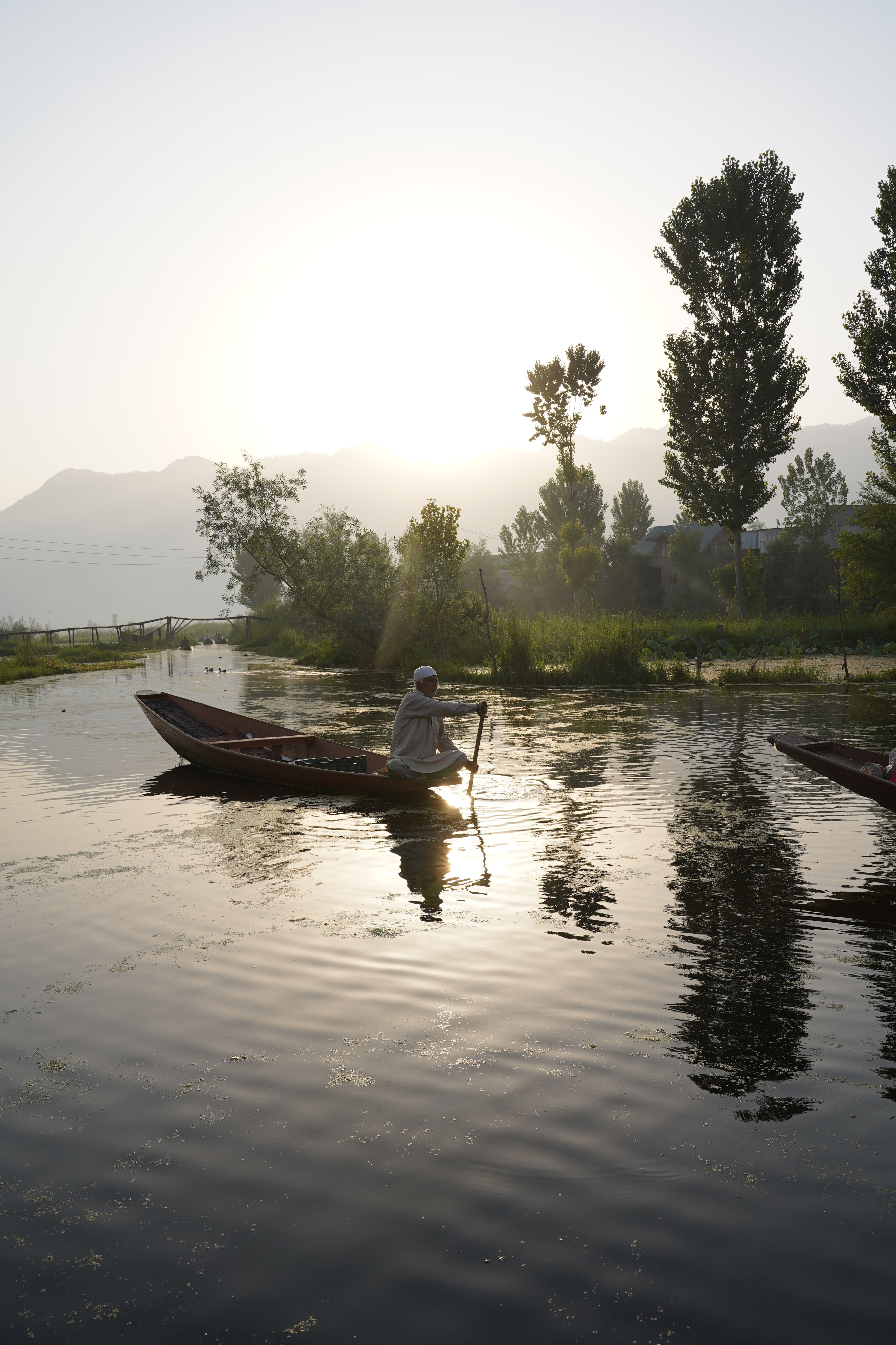 Man on a Rowboat on a River · Free Stock Photo