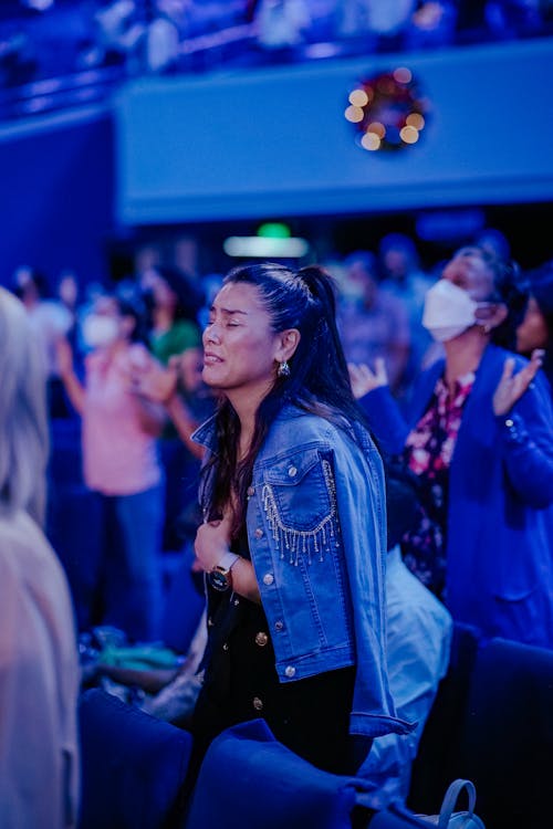 Woman Crying on a Sermon