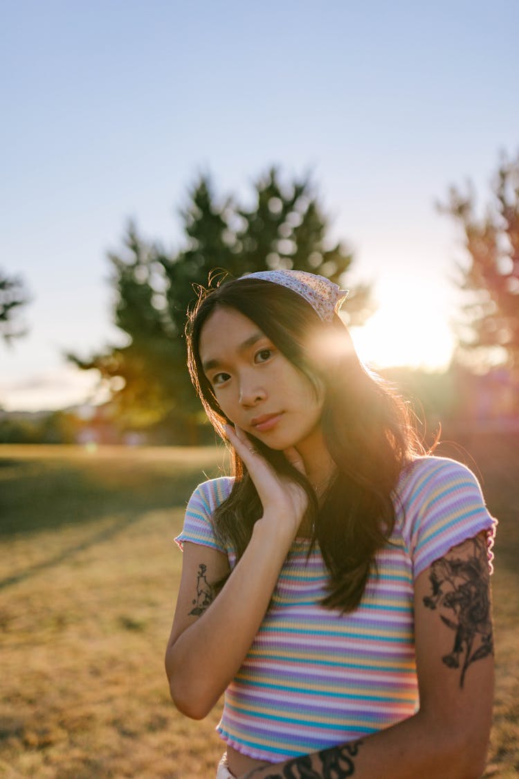 Woman In Countryside In Summer