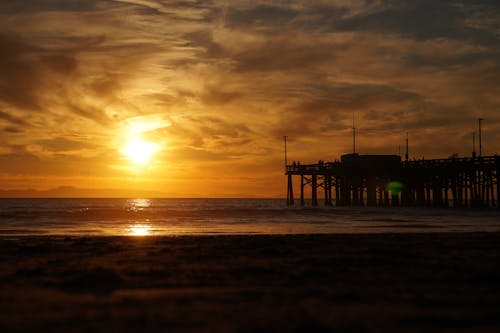 剪影, 加州, 太陽 的 免费素材图片
