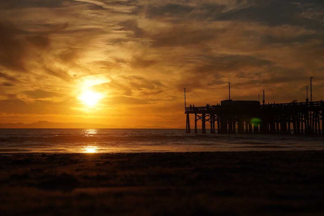 Free Sunset at the Beach Stock Photo