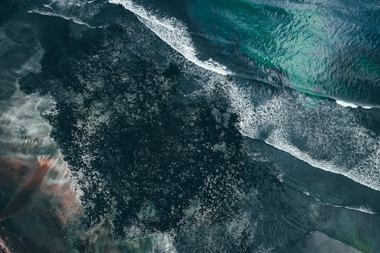 Sea Waves In Drone Photography