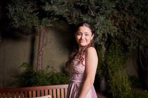 Photograph of a Girl in a Pink Dress