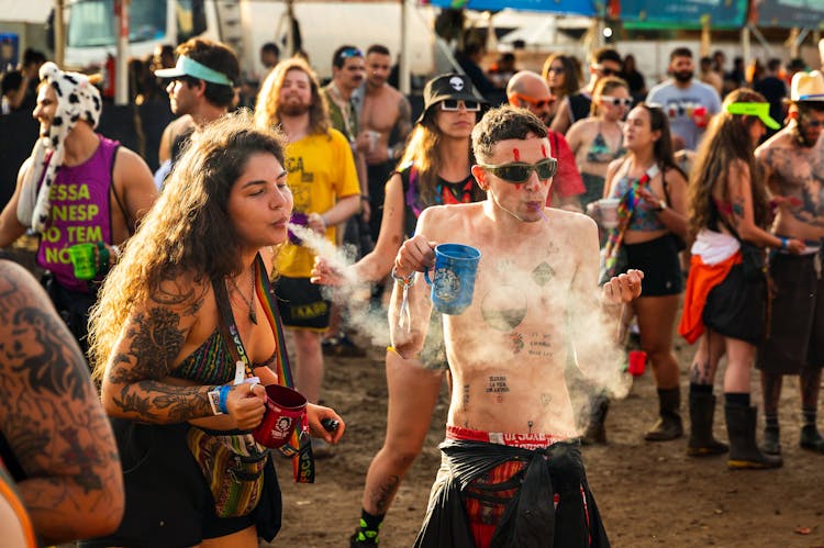 Man And Woman Smoking