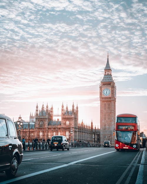 倫敦, 倫敦大笨鐘, 公車 的 免費圖庫相片