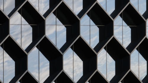 Hexagonal Facade of a Skyscraper
