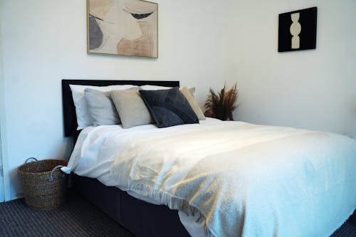 双人床, 室內設計, 家具 的 免费素材图片