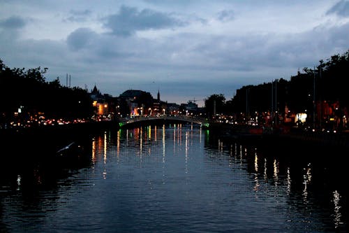 Free stock photo of city lights, dublin, ireland Stock Photo