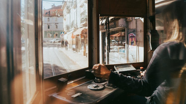 Woman Driving A Tram 