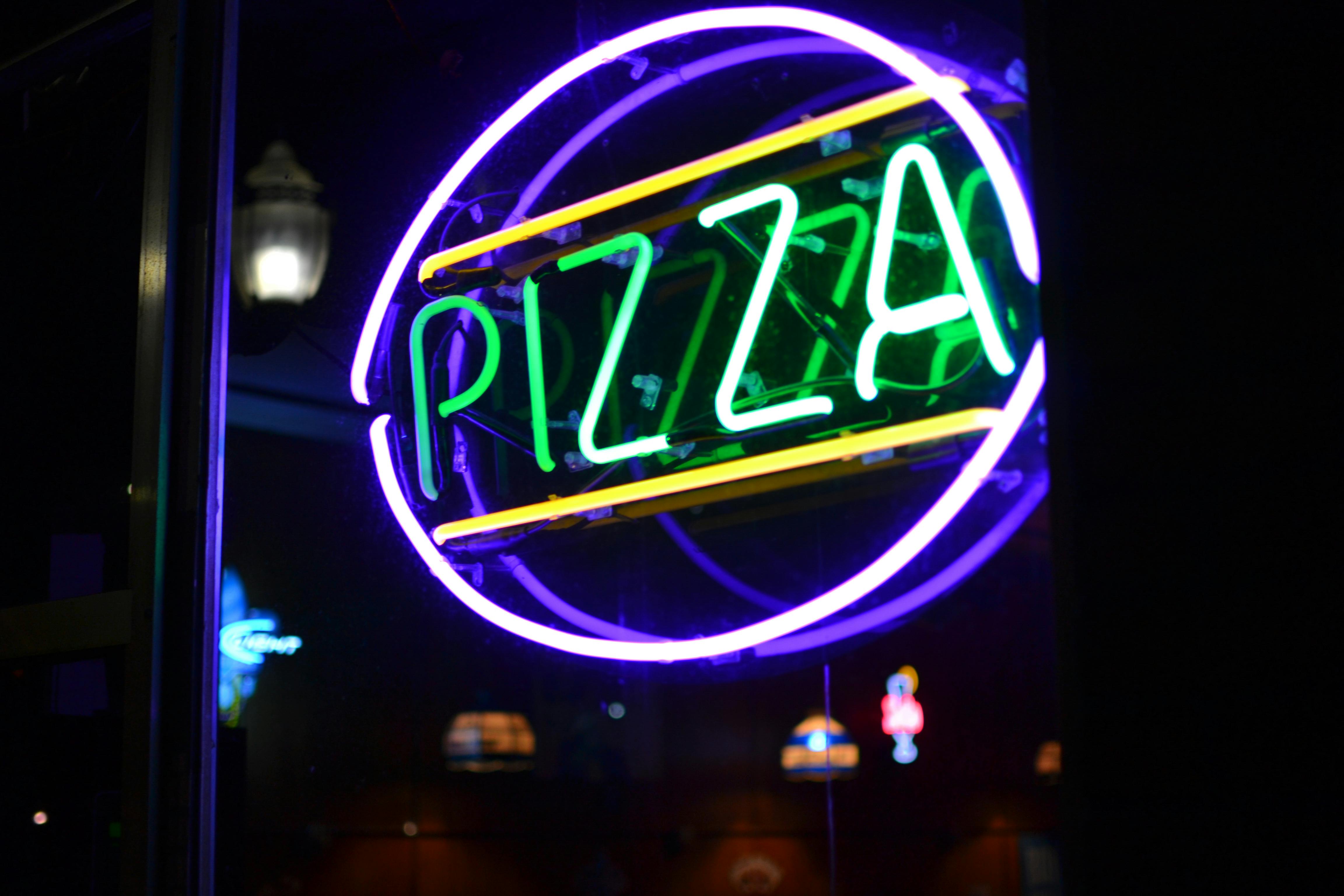 Free stock photo of neon sign, pizza