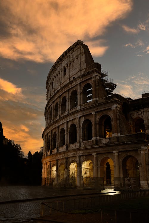 View of the Colosseum at Dusk 