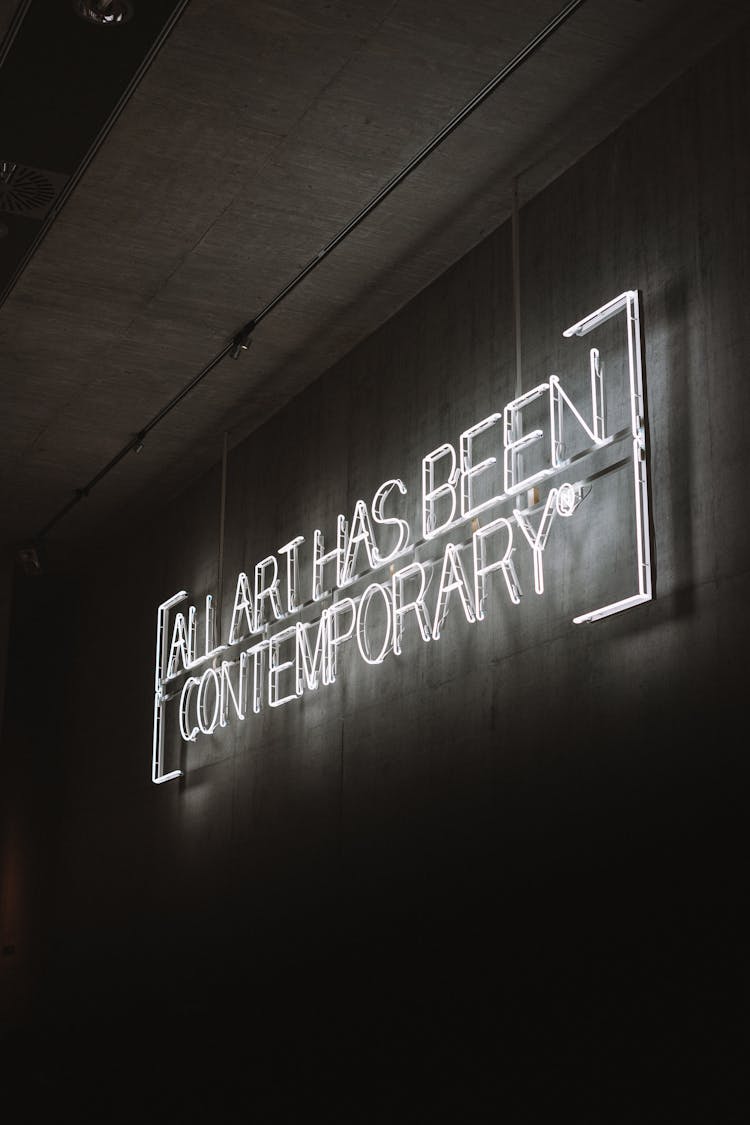 Neon Sign In Art Museum