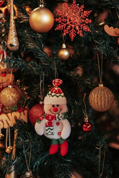 Close-Up Shot of Christmas Decorations