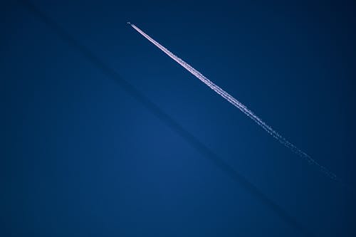 Airplane crossing the sky