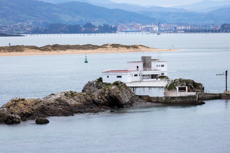 View Of The Isla De La Torre, Santander, Spain 