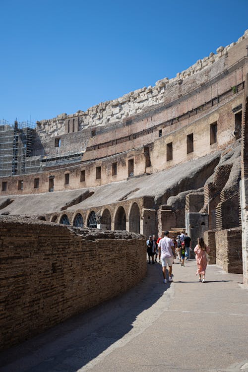 amfitiyatro, Colosseum, dikey atış içeren Ücretsiz stok fotoğraf
