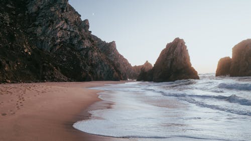 Ingyenes stockfotó horizont, nagy sziklák, óceán témában