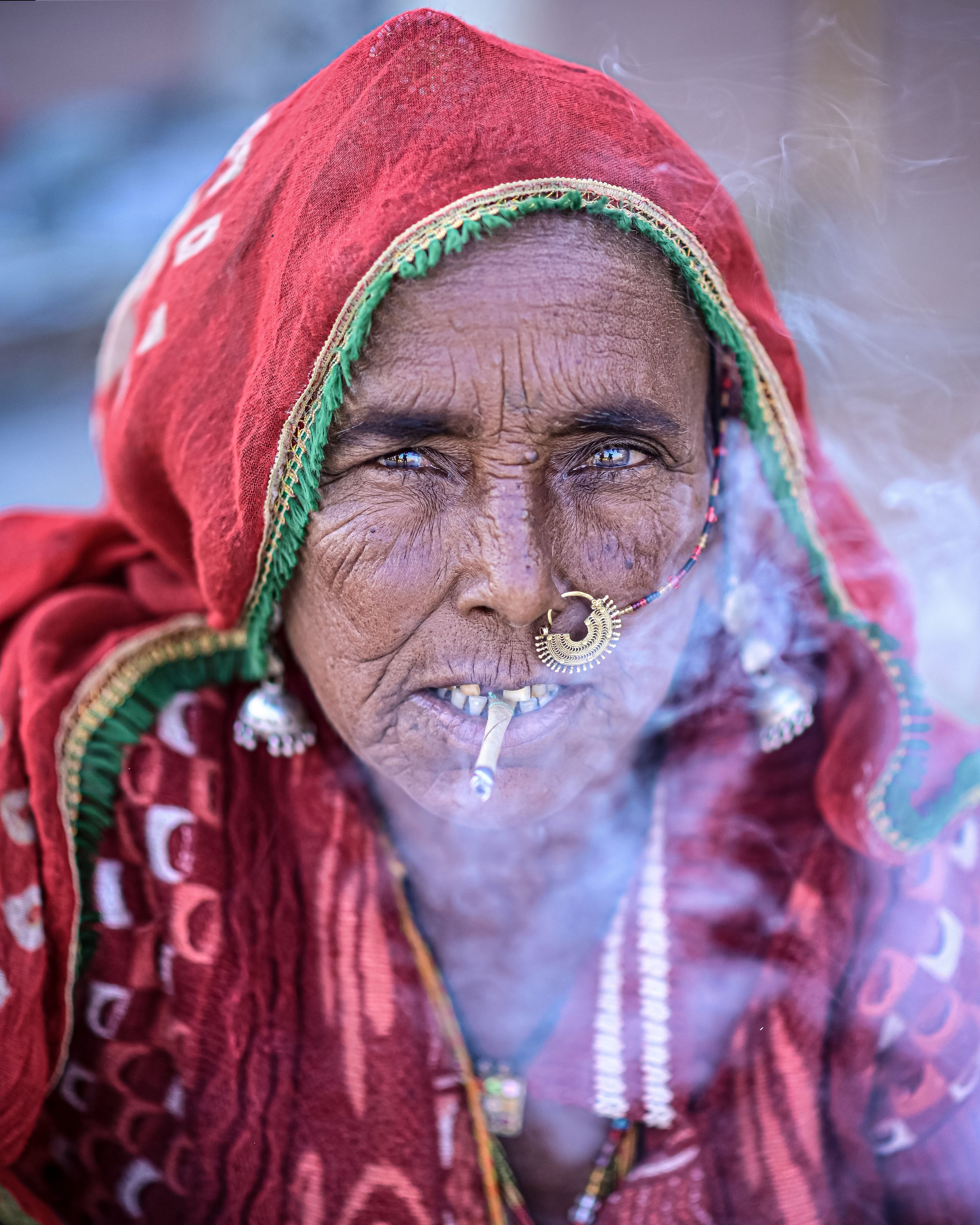 picture of old woman smoking cigarette Smoking Elderly Woman in Headscarf · Free Stock Photo