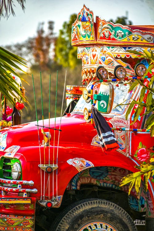 Traditional, Colorful Decoration on Car